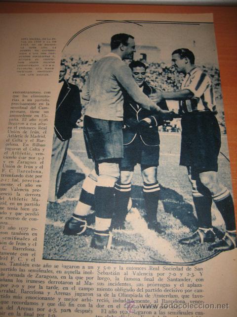 Collection Magazines and Newspapers: FUTBOL FOTO DE LA FINAL DE COPA DE 1930   HOJA  DE REVISTA 1934