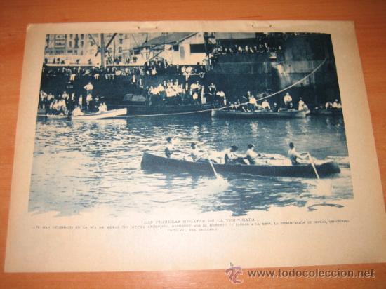 Collection Magazines and Newspapers: LAS PRIMERAS REGATAS DE TEMPORADA CELEBRADAS EN LA RIA DE BILBAO  EN LA FOTO  HOJA  DE REVISTA 1934