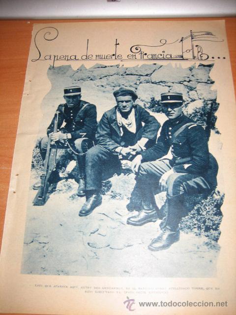 Collection Magazines and Newspapers: EL BANDIDO CORSO APELLIDADO TORRE ENTRE DOS GENDARMENES   HOJA  DE REVISTA 1934