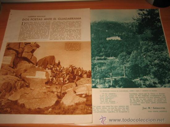 Collection Magazines and Newspapers: DOS POETAS ANTE EL GUADARRAMA POR JOSE M&ordf; SALAVERRIA   HOJA DE REVISTA 1934