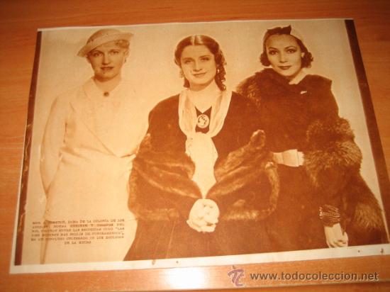 Collection Magazines and Newspapers: DOLORES DEL RIO,NORMA SHEAREA.COMPTON  HOJA  DE REVISTA 1934