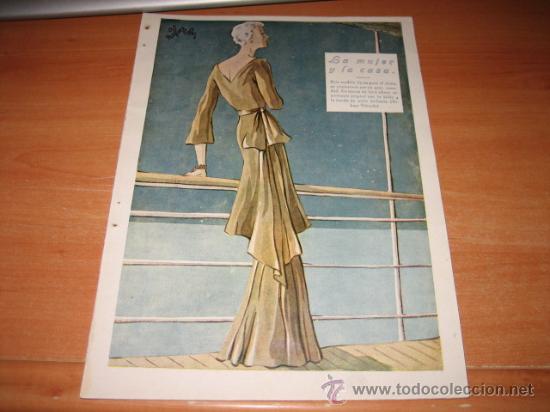 Collection Magazines and Newspapers: MODA MODELOS DE OTO&Ntilde;O VARIAS HOJAS  HOJA  DE REVISTA 1934