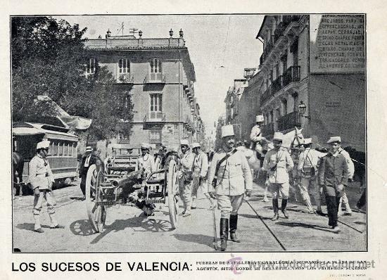 Coleccionismo de Revistas y Peri&oacute;dicos: VBALENCIA 1911 SUCESOS PLAZA DE SAN AGUSTIN HOJA REVISTA