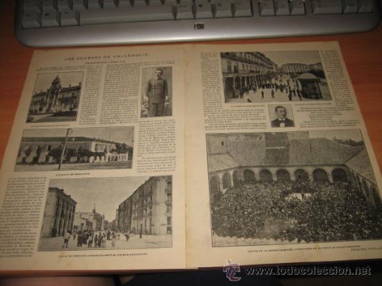 Colecionismo de Revistas e Jornais: LOS SUCESOS DE VALLADOLID 2 HOJAS  DE LA REVISTA NUEVO MUNDO 1899