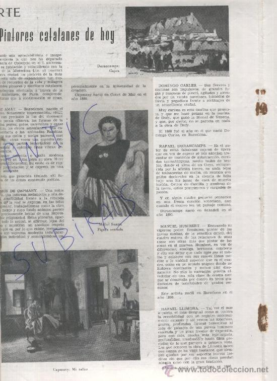 Sammeln von Zeitschriften und Zeitungen: REVISTA.BAGES.ANY 1957.48.PINTORS CATALANS.CAPMANY.MALLOL.CURANCAPS.PRUNA. HUMBERT.SISQUELLA. MOMPOU