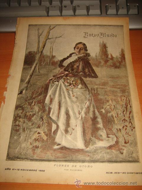 Sammeln von Zeitschriften und Zeitungen: FLORES DE OTO&Ntilde;O POR HUIDOBRO PORTADA DE LA REVISTA NUEVO MUNDO 1899