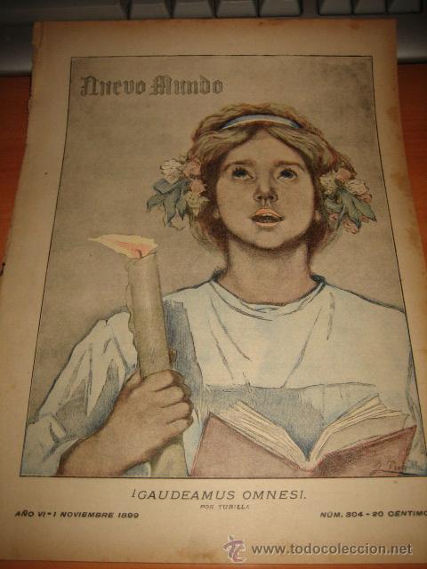 Sammeln von Zeitschriften und Zeitungen: GAUDEAMOS OMNESI POR TUBILLA  PORTADA  DE LA REVISTA NUEVO MUNDO 1899