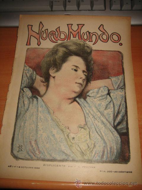 Sammeln von Zeitschriften und Zeitungen: DISPLICENTE POR J.L.PELLICER  PORTADA  DE LA REVISTA NUEVO MUNDO 1899