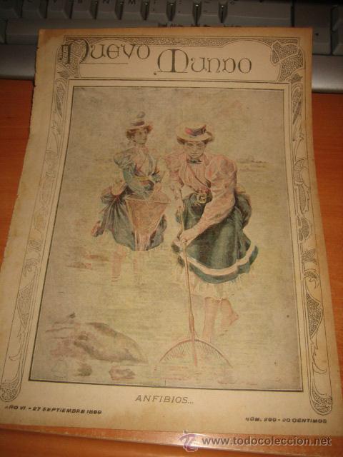 Sammeln von Zeitschriften und Zeitungen: ANFIBIOS..........PORTADA DE LA REVISTA NUEVO MUNDO 1899