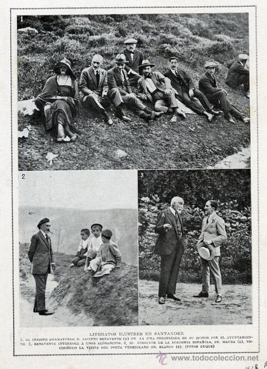 Collection Magazines and Newspapers: SANTANDER 1923 LITERATOS ILUSTRES, BENAVENTE HOJA REVISTA