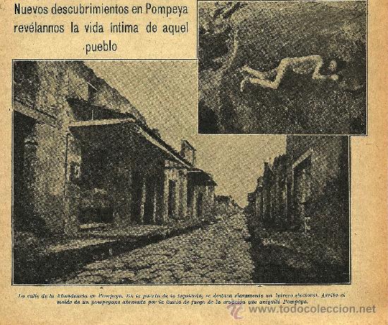 Coleccionismo de revistas y peri&oacute;dicos: Nuevos descubrimientos en Pompeya  - 1922
