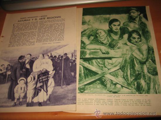 Collection Magazines and Newspapers: ASTURIAS Y EL ARTE REGIONAL  ROMERIA DE NICANOR PI&Ntilde;OLE  HOJA  DE REVISTA BLANCO Y NEGRO  1933