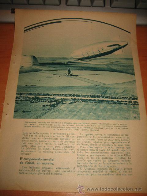 Collection Magazines and Newspapers: EL MACON.-EL DIRIGIBLE MAS GRANDE DEL MUNDO  HOJA  DE REVISTA BLANCO Y NEGRO  1933