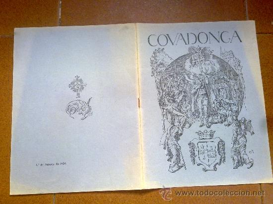 Collectionnisme de Revues et Journaux: Revista covandonga. A&ntilde;o V. 1 agosto 1926. Asamblea mariana de covadonga.