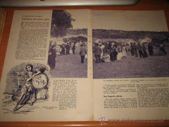 Collection Magazines and Newspapers: TRADICIONAL ROMERIA DE SAN EUGENIO 3  HOJAS  DE REVISTA BLANCO Y NEGRO  1933