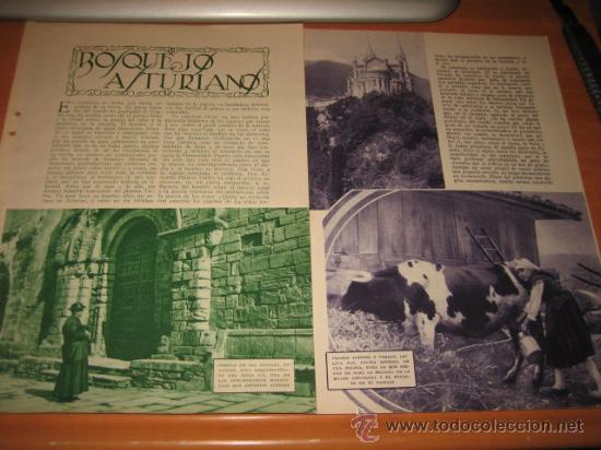 Collection Magazines and Newspapers: BOSQUEJO ASTURIANO TEMPLO DE SAN NICOLAS AVILES .EL MUELLE GI  HOJA  DE REVISTA BLANCO Y NEGRO  1933
