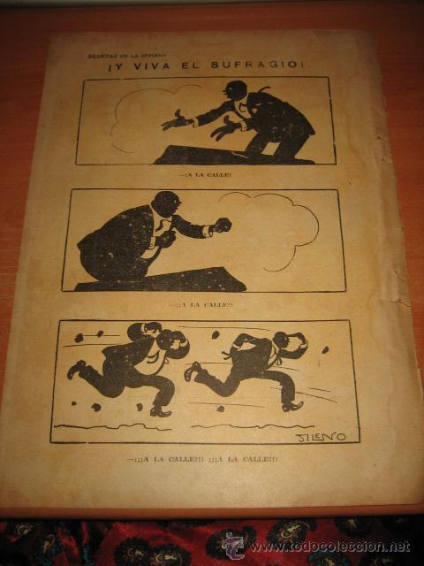 Collection Magazines and Newspapers: &iexcl;Y VIVA EL SUFRAGIO! POR SILENO HOJA  DE REVISTA BLANCO Y NEGRO  1933
