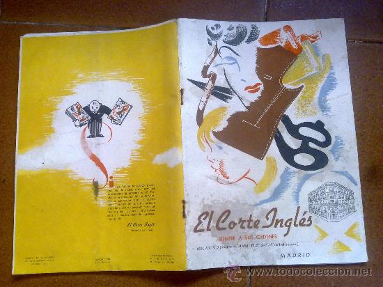 Collectionnisme de Revues et Journaux: Rar&iacute;simo catalogo de El Corte Ingl&eacute;s. Madrid. Preciado 3. Moda caballero, se&ntilde;ora, 1&ordf; comunion.
