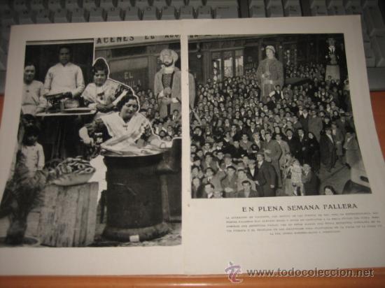 Coleccionismo de Revistas y Peri&oacute;dicos: EN PLENA SEMANA FALLERA 2 HOJAS DE LA REVISTA BLANCO Y NEGRO 1935