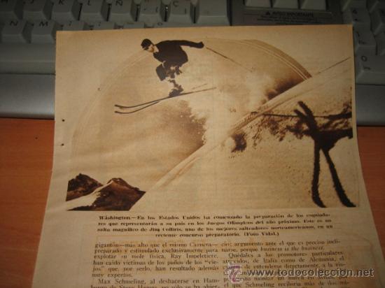 Coleccionismo de revistas y peri&oacute;dicos: ESQUI PREPARACION JUEGOS OLIMPICOS EN WASHINGTON HOJA DE LA REVISTA BLANCO Y NEGRO 1935