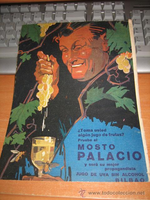 Collection Magazines and Newspapers: MOSTO PALACIO JUGO DE UVA SIN ALCOHOL HOJA DE LA REVISTA BLANCO Y NEGRO 1935