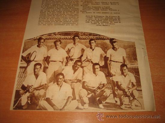 Collezionismo di Riviste e Giornali: TENIS EN JEREZ DE LA FRONTERA  HOJA DE LA REVISTA BLANCO Y NEGRO 1934