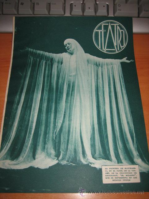 Collezionismo di Riviste e Giornali: TEATRO LA PRINCESA DE MATCHABELI EN EL PAPEL DE VIRGEN  HOJA DE LA REVISTA BLANCO Y NEGRO 1934