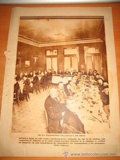 Collection Magazines and Newspapers: DE LA EXPOSICION FILATELICA DE REUS   HOJA  DE REVISTA BLANCO Y NEGRO 1935