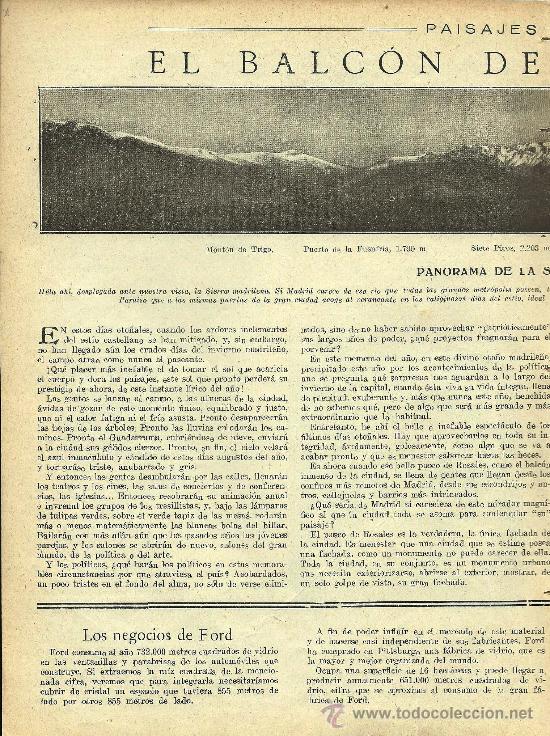 Collezionismo di Riviste e Giornali: El balc&oacute;n de Guadarrama / por Jos&eacute; M&ordf; Donosty - 1923