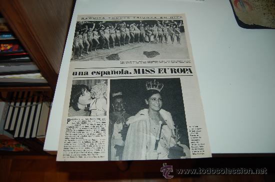 Coleccionismo de Revistas y Peri&oacute;dicos: PAQUITA TORRES, MISS EUROPA 1967: Entrevista ilustrada de 1967