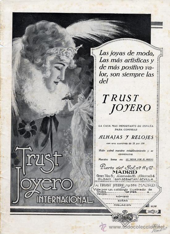 Coleccionismo de Revistas y Peri&oacute;dicos: TRUST  JOYERO  1923 MADRID HOJA REVISTA