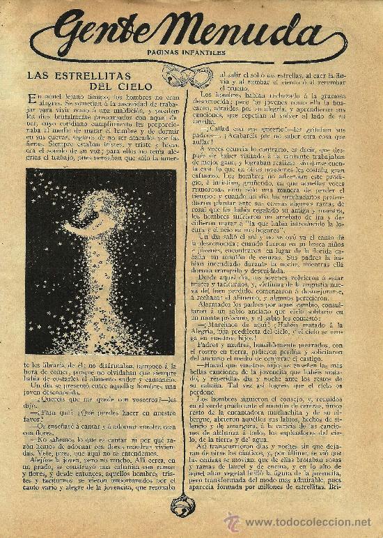 Colecionismo de Revistas e Jornais: Las estrellitas del Cielo / cuento de Filiberto Scarpelli   - 1913
