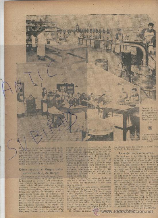 Coleccionismo de Revistas y Peri&oacute;dicos: ABC.1937.GUERRA CIVIL.LABORATORIO MILITAR DE BURGOS.FALANGE DE SANTANDER.JEREZ DE LA FRONTERA.
