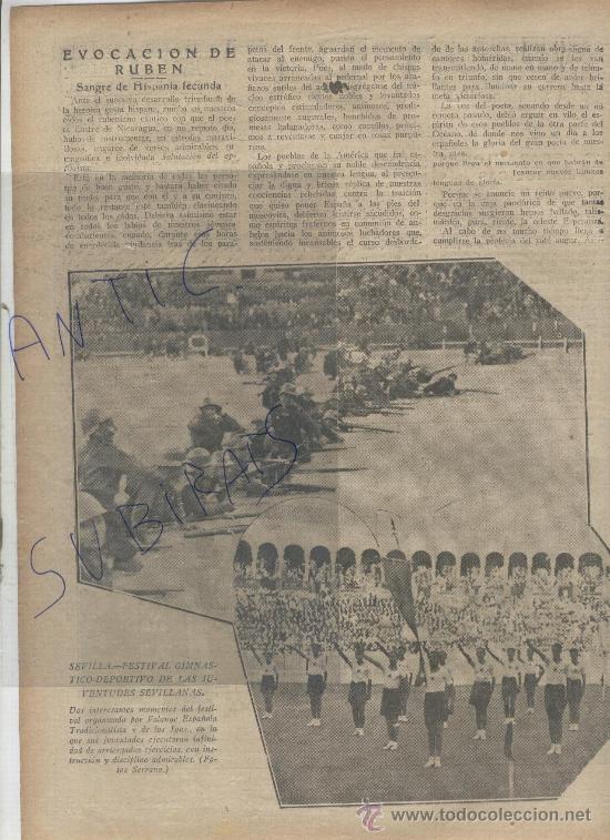 Coleccionismo de revistas y peri&oacute;dicos: PERIODICO.ABC.A&Ntilde;O 1938.GUERRA CIVIL.FESTIVAL GIMNASTICO EN SEVILLA. GIMNASIA.ESCRITOR EUGENIO MONTES