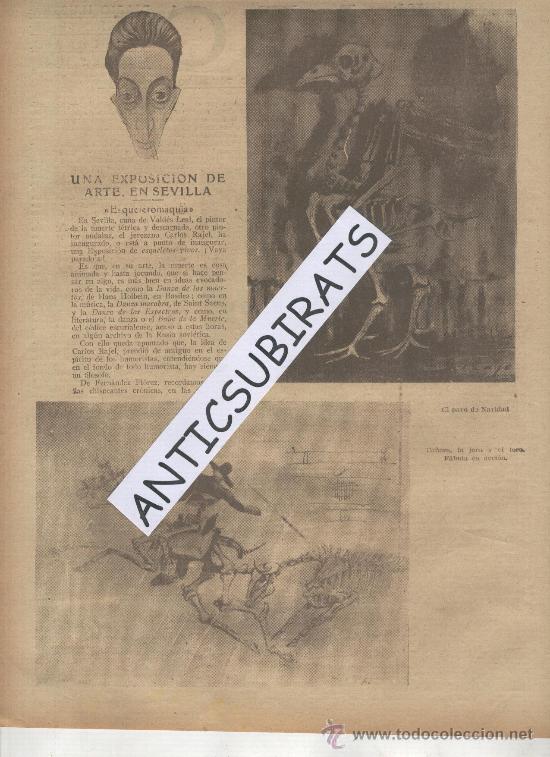 Coleccionismo de Revistas y Peri&oacute;dicos: ABC.A&Ntilde;O 1938.GUERRA CIVL.PINTORES ANDALUCES.SEVILLA. CARLOS RAJEL. JEREZ. ESQUELETOS. LA MUERTE.