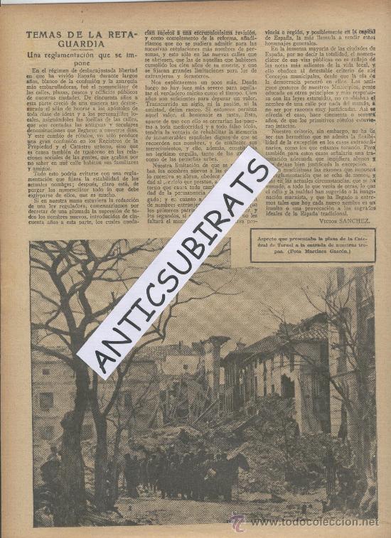 Coleccionismo de revistas y peri&oacute;dicos: ABC.A&Ntilde;O 1938.FOTO DE LA ENTRADA DE TROPA DEL EJERCITO NACIONAL EN TERUEL.PLAZA DE LA CATEDRAL.