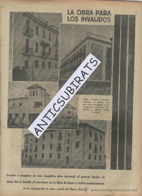 Coleccionismo de revistas y peri&oacute;dicos: ABC.A&Ntilde;O 1938.CASAS PARA INVALIDOS EN SEVILLA.GUERRA CIVIL.JEREZ.JANDILLA. NO VISTO.