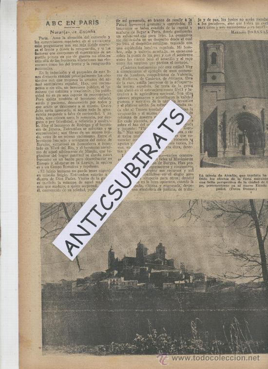 Coleccionismo de Revistas y Peri&oacute;dicos: ABC.A&Ntilde;O 1938.GUERRA CIVIL.FOTOS NO VISTAS.ALCA&Ntilde;IZ.FUENDETODOS.GOYA.RARA EDICION FASCISTA SEVILLANA.