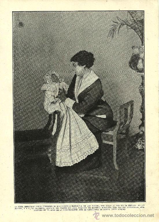 Coleccionismo de revistas y peri&oacute;dicos: La actriz Mercedes Pardo y su ahijada Mariquita de las Nieves ( foto Duque)- 1914