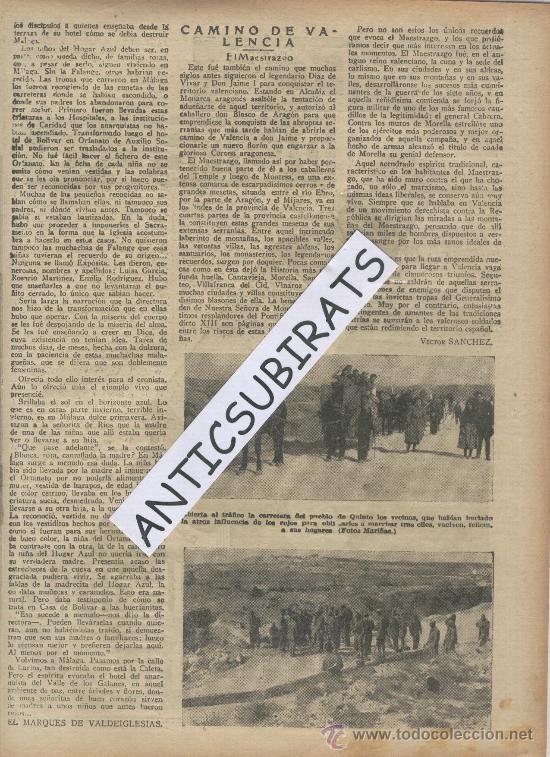 Coleccionismo de Revistas y Peri&oacute;dicos: ABC A&Ntilde;O 1938 GUERRA CIVIL CORONEL BERMEJO EN MELILLA REFUGIADOS DEL PUEBLO DE QUINTO SOLDADOS.FOTOS