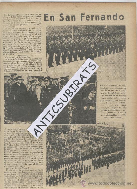 Sammeln von Zeitschriften und Zeitungen: ABC. A&Ntilde;O 1938. GUERRA CIVIL.ESCUELA NAVAL MILITAR EN SAN FERNANDO.AUTOBUSES.LA VALENCIANA. JEREZ.ALG