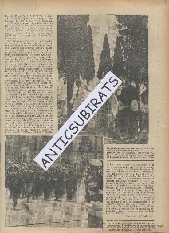 Coleccionismo de revistas y peri&oacute;dicos: ABC 31-05-1938 GUERRA CIVIL FALANGE SEVILLA CEMENTERIO DE SAN FERNANDO CARDENAL SEGURA