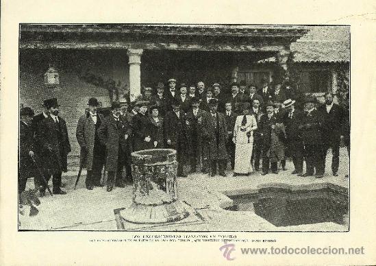 Coleccionismo de revistas y peri&oacute;dicos: * TOLEDO * Excursionistas italianos en la Casa del Greco  - 1914