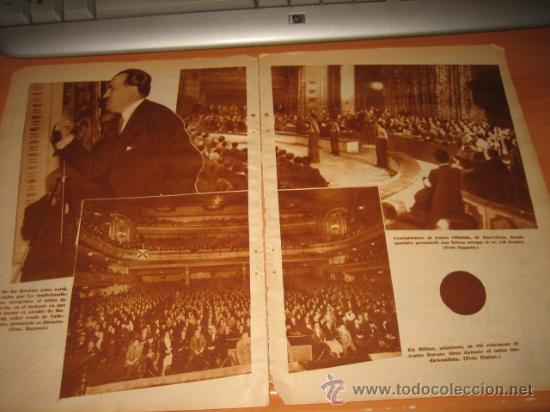 Coleccionismo de Revistas y Peri&oacute;dicos: MAS DE CIEN MITINES DE DERECHA POR SEMANA 2 HOJAS DE REVISTA BLANCO Y NEGRO1936