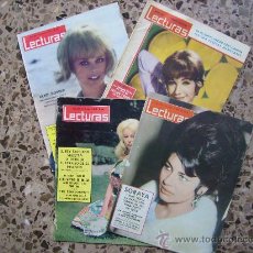 Coleccionismo de Revistas y Periódicos: LOTE DE 4 REVISTAS LECTURAS ,AÑOS 60 - ELKE SOMER,SORAYA,SHIRLEY MAC LAINE Y MYLENE DEMONGEOT