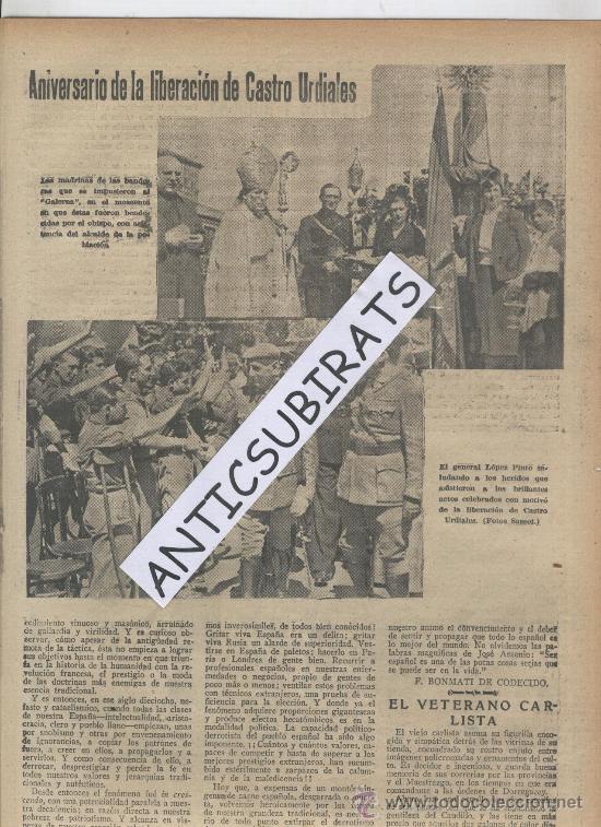 Coleccionismo de Revistas y Peri&oacute;dicos: ABC.28-08-1938.GUERRA CIVIL.FOTOS DEL ANIVERSARIO DE LA LIBERACION DE CASTRO URDIALES.LOPEZ PINTO.