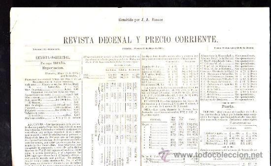 Colecionismo de Revistas e Jornais: REVISTA DECENAL Y PRECIO CORRIENTE. POR VAPOR ESPA&Ntilde;A. HABANA 1885