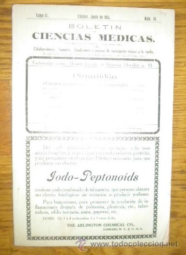 Coleccionismo de Revistas y Peri&oacute;dicos: Boletin de Ciencias Medicas publicacion mensual . Numero 12, junio 1914