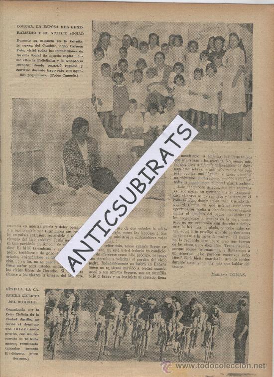 Coleccionismo de revistas y peri&oacute;dicos: ABC.13-09-1938.GUERRA CIVIL LA ESPOSA DE FRANCO.CARMEN POLO.VISITA LA POLICLINICA EN LA CORU&Ntilde;A.