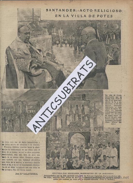 Coleccionismo de Revistas y Peri&oacute;dicos: ABC.20-09-1938.GUERRA CIVIL.FOTOS DE POTES DESTRUIDA. LIGNUM CRUCIS . SANTUARIO DE SANTO TORIBIO.